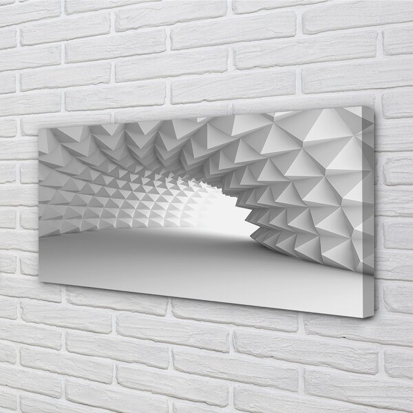 Quadro su tela Tunnel in coni 3D 100x50 cm