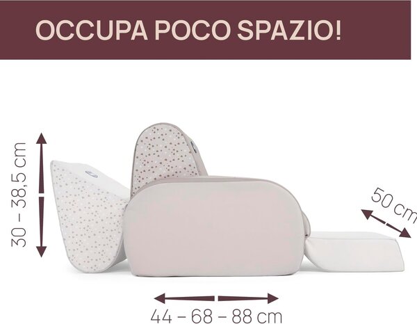 CHICCO Poltroncina Bambini da 1 Anno Trasformabile colore Dusty Pink - Twist