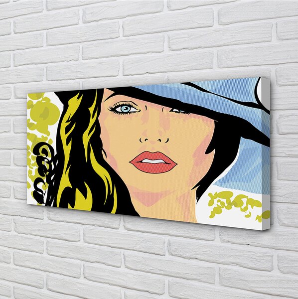 Quadro su tela Cappello da donna 100x50 cm