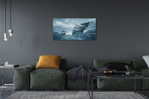 Quadro stampa su tela Storm Sky Sky Sea 100x50 cm