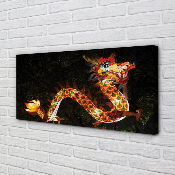 Foto quadro su tela Drago giapponese bagliore 100x50 cm