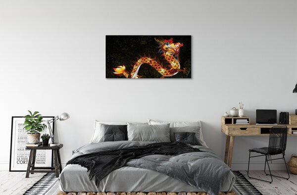 Foto quadro su tela Drago giapponese bagliore 100x50 cm