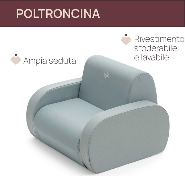 CHICCO Poltroncina Bambini da 1 Anno Trasformabile colore Peppermint - Twist
