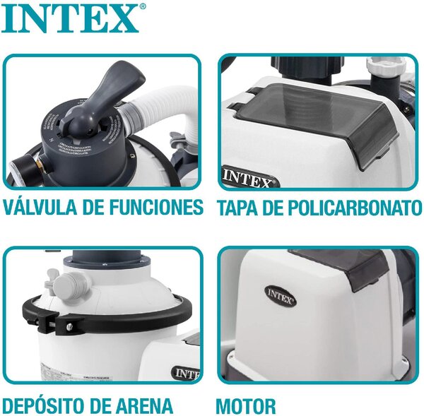Intex Pompa a Sabbia per Piscine Capacit 4500 Lt/h Compatibile con piscine a Partire da 16.000 Litri e cm 478 - 26644