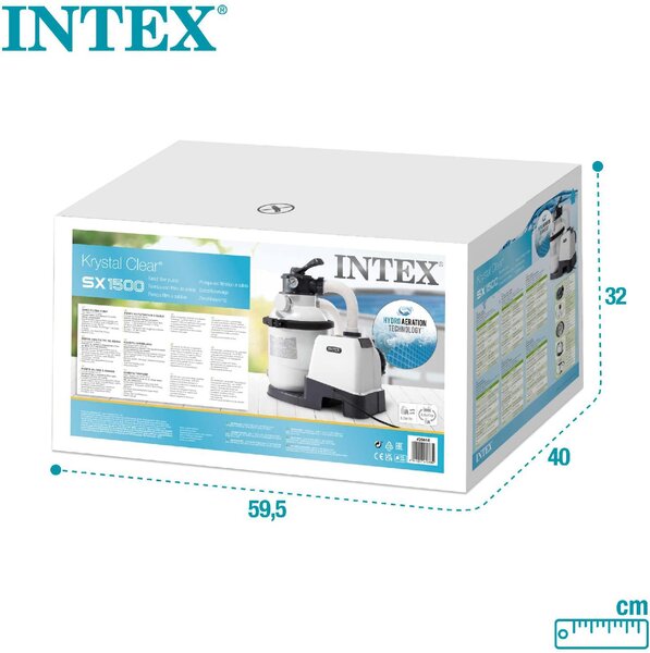 Intex Pompa a Sabbia per Piscine Capacit 4500 Lt/h Compatibile con piscine a Partire da 16.000 Litri e cm 478 - 26644