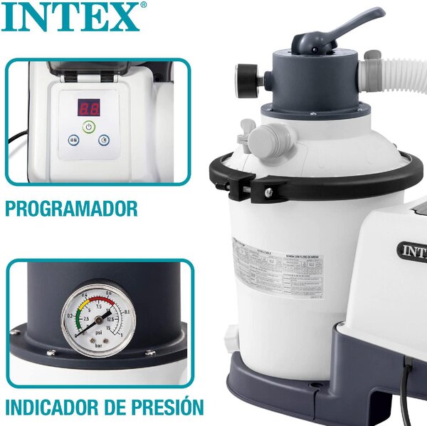 Intex Pompa a Sabbia per Piscine Capacit 4500 Lt/h Compatibile con piscine a Partire da 16.000 Litri e cm 478 - 26644