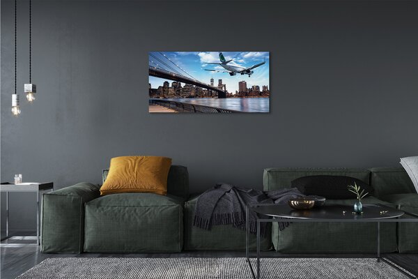 Quadro su tela Una città aerea di nuvole 100x50 cm