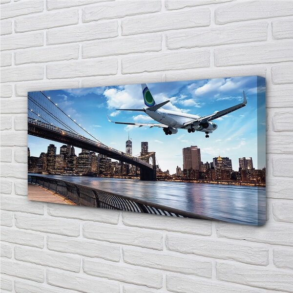 Quadro su tela Una città aerea di nuvole 100x50 cm