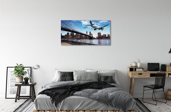 Quadro su tela Una città aerea di nuvole 100x50 cm