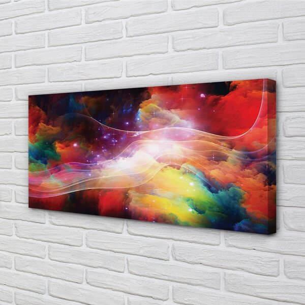 Quadro su tela Frattura Oonda astratta 100x50 cm