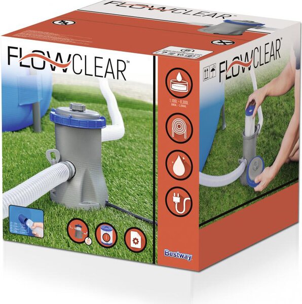 Bestway Pompa Filtro Piscina 1.249 l/h - 58381