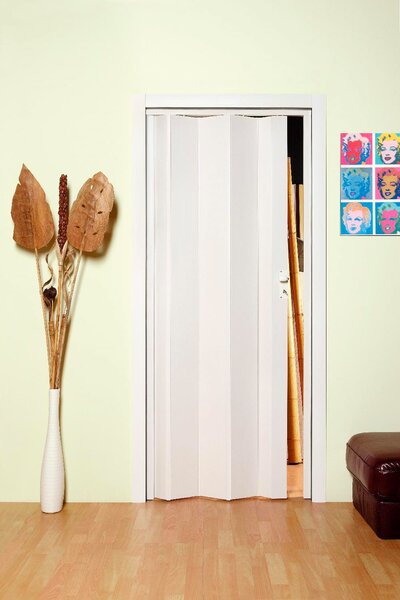 FORTE Porta a Soffietto in PVC 83x214h cm colore Bianco Frassino - PKYS101196214 Maya