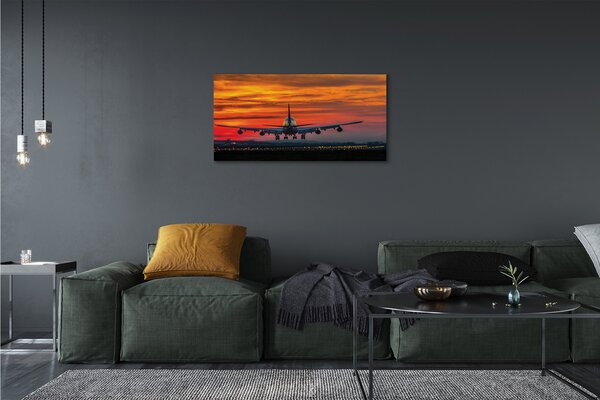 Stampa quadro su tela Nuvole di aeromobili occidentali 100x50 cm