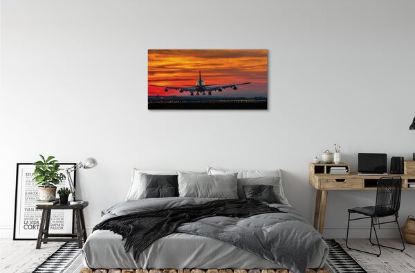 Stampa quadro su tela Nuvole di aeromobili occidentali 100x50 cm