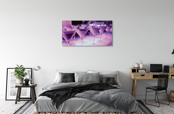 Quadro su tela Cocktail in occhiali 100x50 cm
