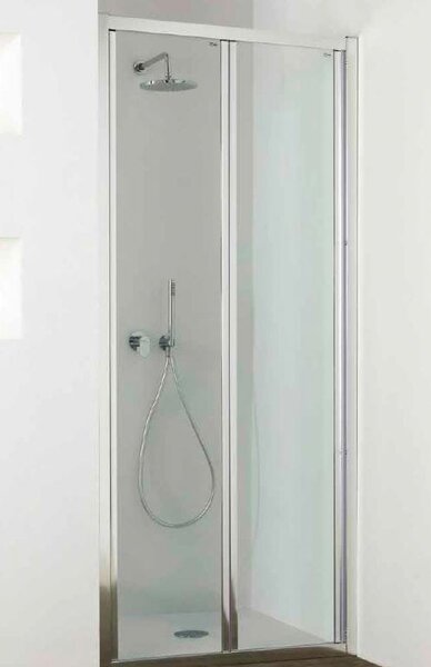 Grandform Porta Doccia Parete per Box Doccia Pieghevole 77/81 cm in Vetro Trasparente - PFS#L80