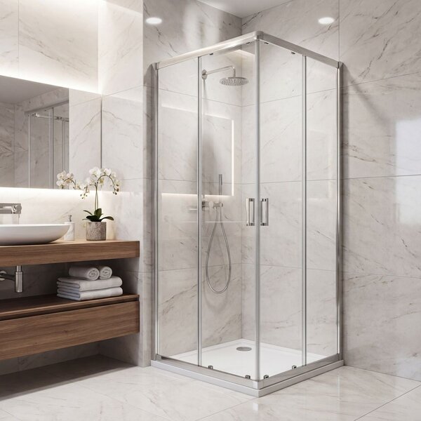 Grandform Porta Doccia Parete per Box Doccia 76/78 cm in Vetro Trasparente - PFS#Y80