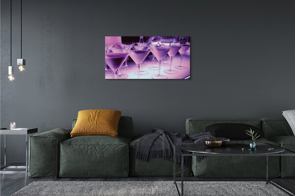 Quadro su tela Cocktail in occhiali 100x50 cm