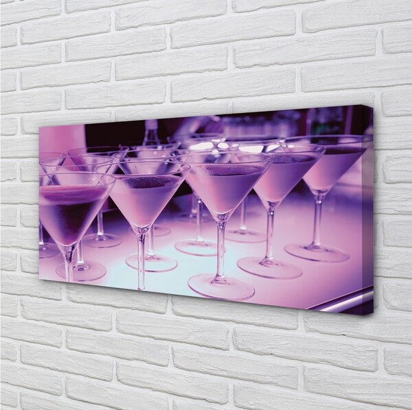 Quadro su tela Cocktail in occhiali 100x50 cm
