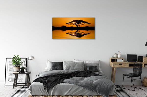 Quadro su tela West Tree 100x50 cm
