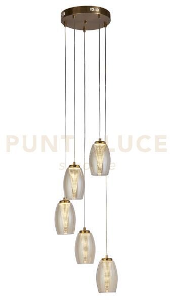 Cyclone 5lt pendant - metallo bronzo e bicchiere di champagne