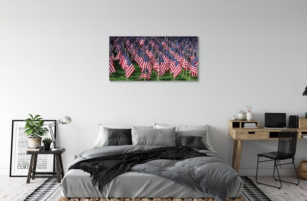 Quadro su tela FLAGGI STATI UNITI 100x50 cm