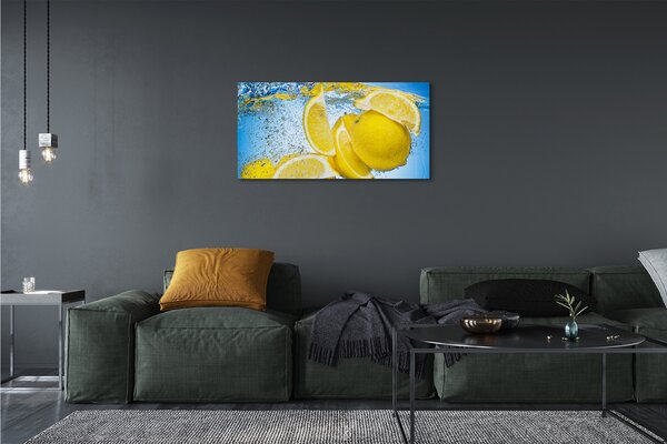 Quadro su tela Limoni in acqua 100x50 cm