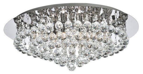 Hanna 8lt flush - metallo cromato e cristallo trasparente