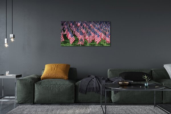 Quadro su tela FLAGGI STATI UNITI 100x50 cm
