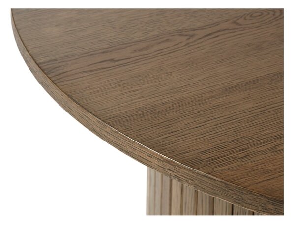 Tavolino rotondo marrone in rovere ø 90 cm Nola - Unique Furniture