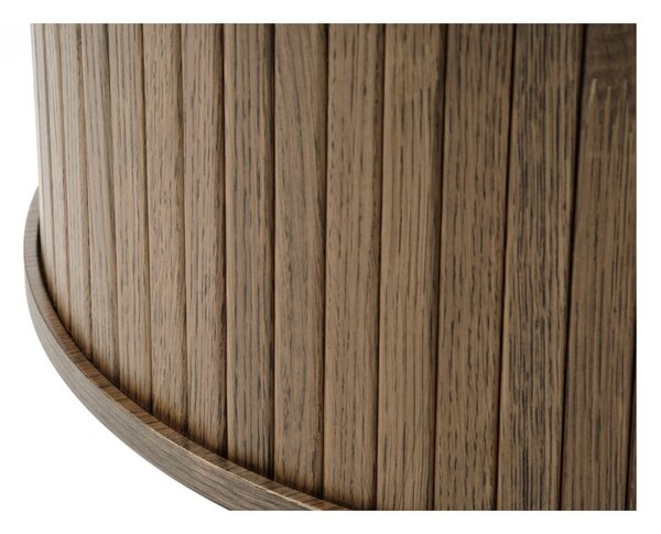 Tavolino rotondo marrone in rovere ø 90 cm Nola - Unique Furniture