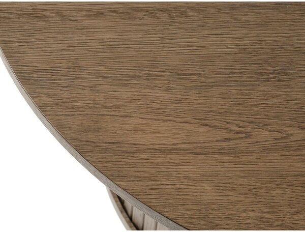 Tavolino rotondo marrone in rovere ø 90 cm Nola - Unique Furniture