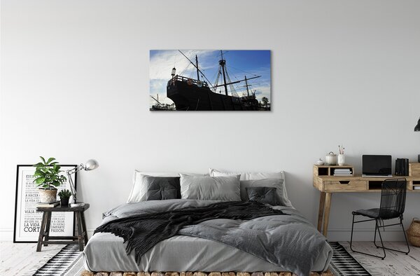 Quadro su tela Sky Ship 100x50 cm