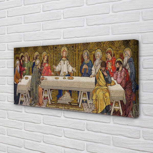 Quadro su tela Ultima cena arte 100x50 cm