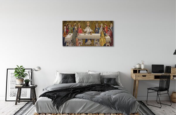 Quadro su tela Ultima cena arte 100x50 cm