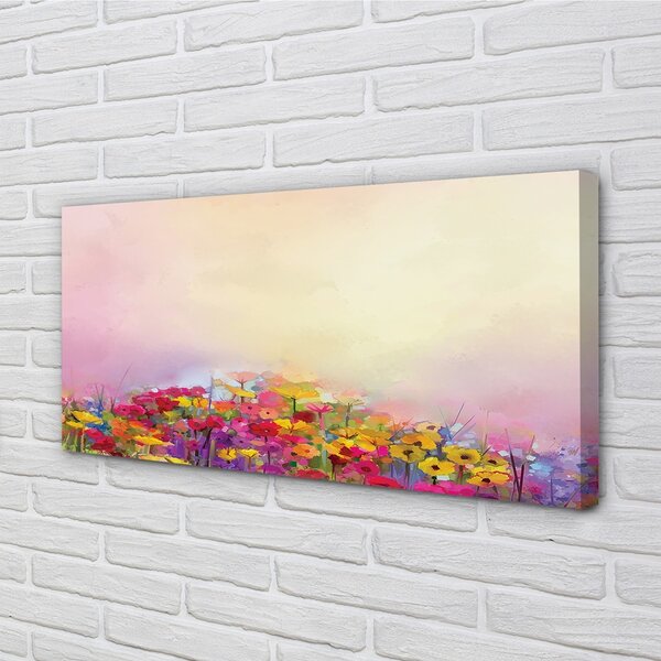 Quadro su tela Immagina fiori paradiso 100x50 cm