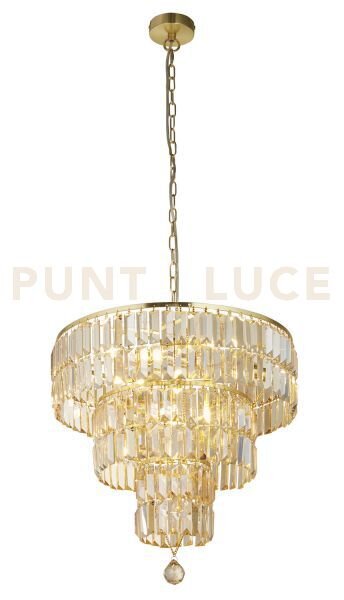 Empire 5lt pendant - metallo ottone satinato e bicchiere champagne