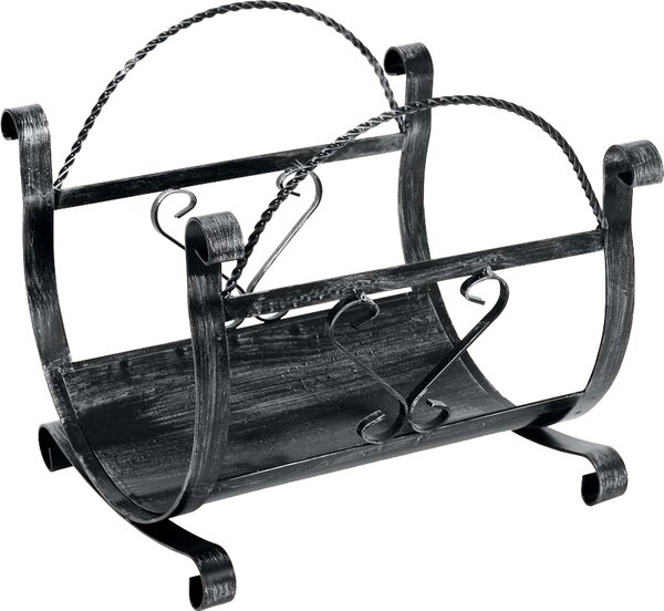 DecHome Portalegna per Camino Dimensione 44,0 x 43,0 x 42,0 cm colore Nero - 1117