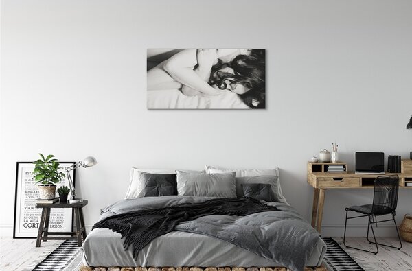 Quadro su tela Donna addormentata 100x50 cm