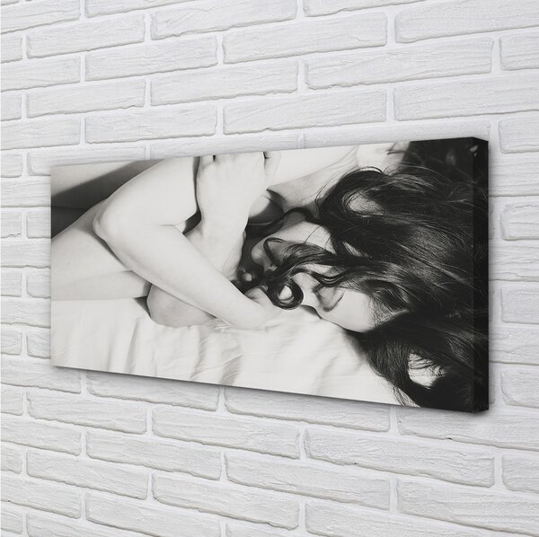 Quadro su tela Donna addormentata 100x50 cm