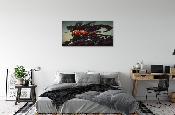 Stampa quadro su tela Carattere terribile oscuro 100x50 cm