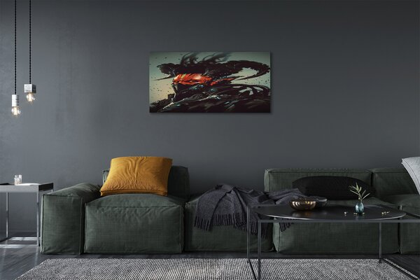 Stampa quadro su tela Carattere terribile oscuro 100x50 cm
