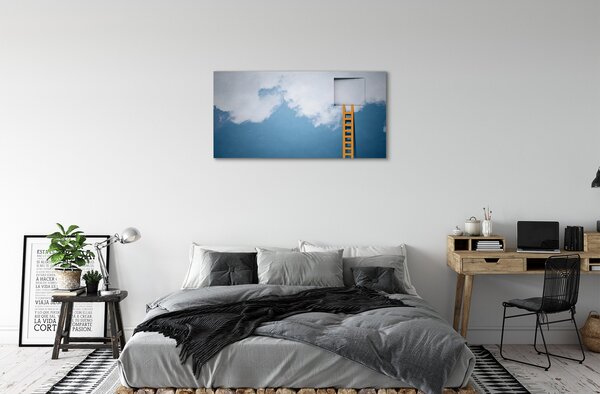 Quadro su tela Sky ladder 100x50 cm