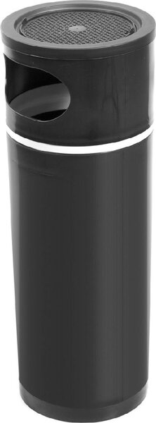 Giganplast Posacenere da Esterno con Cestino Rifiuti in Plastica 25x70 colore Nero - 5970M1/N