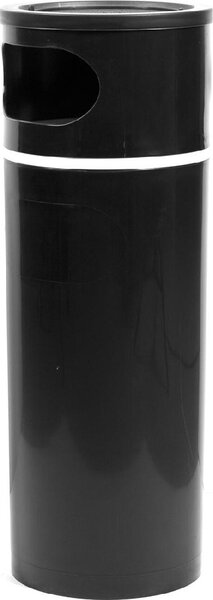 Giganplast Posacenere da Esterno con Cestino Rifiuti in Plastica 25x70 colore Nero - 5970M1/N
