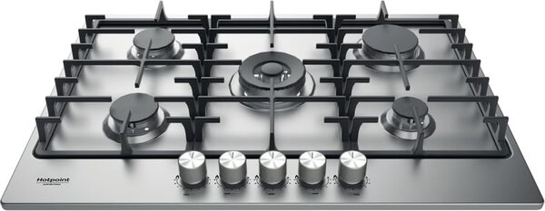 Hotpoint Ariston PPH 75G DF/IX Piano Cottura 5 Fuochi a Gas Incasso Larghezza 75 cm colore Inox
