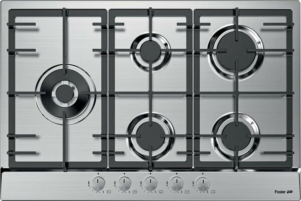 FOSTER Power Piano Cottura 5 Fuochi a Gas 75 cm in Acciaio Inox - 7018032