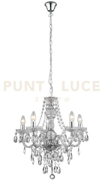 Marie therese 5lt pendant - vetro trasparente e acrilico