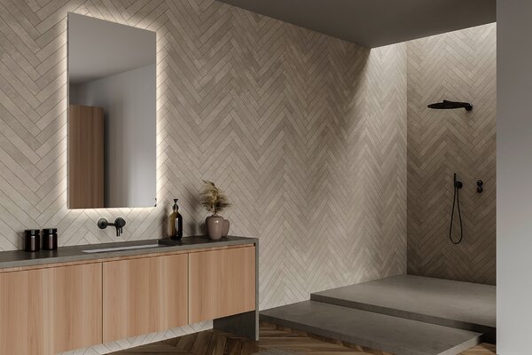 Specchio decorativo rettangolare con retroilluminazione a LED