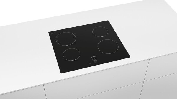 Bosch PUG611AA5E Piano Cottura Induzione 4 Fuochi Larghezza 56 cm Piano in vetroceramica colore Nero